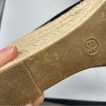 Dolcetta  Black Faux Suede Peep Toe Wedge Espadrille Sandals 8.5 Peep Toe Beachy Photo 4