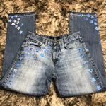 Handpainted Highwaisted Jeans Blue Size 32 Photo 5