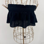 Free People  Black Ruffle Strapless Tube Top Women’s Size Small Boho Photo 0