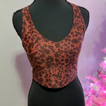 Sage  Collective Red Inkspot Animal Print Padded Sports Bra Small. Photo 0