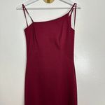 La Femme  One-Shoulder Jersey Gown in Burgundy Size US 4 Photo 3