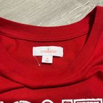 Colsie Santa Baby Crop Tee Size Medium Women’s Red Photo 2