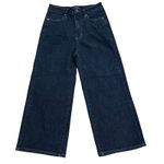 Judy Blue  Size 27 Wide Leg Cropped Jeans High Rise Dark Wash Photo 0