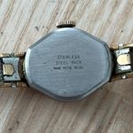 Westclox 17 Jewels Vintage Mechanical Ladies Watch Gold Oval Dial Case Bracelet Photo 5