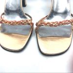 VINTAGE 1990'S RICHARD TYLER COPPER & GOLD BRAIDED LEATHER PUMPS (7M) Size 7 Photo 9