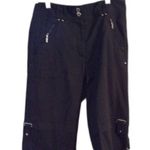 Jamie Sadock Black Capri Golf Pants Size 6 Womens zipper pockets VNC Photo 0