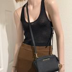 Michael Kors Selma Mini Saffiano Leather Black Crossbody Bag Photo 3