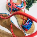 Gianni Bini  Floral Pink Blue Lace Up Sandals Photo 2