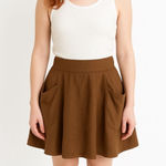 DKNY  Brown Mini Skirt Women's Size 4 Photo 0