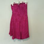 Y2K Silk Studio Hot Pink 100% Silk Strapless Prom Homecoming Dress Size 4 166 Photo 12