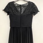 La Femme 29772 Floral Embroidered Ruched Back Jersey Gown Photo 6