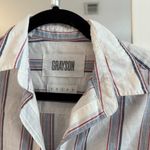 Grayson The Hero Button Down Shirt Blue White Red Stripes By Frank & Eileen Size M Photo 5