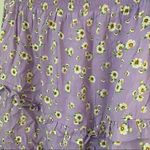 Abound  Skirt Mini Purple Floral Ruffle Stretch Smocked Waist Josie Photo 2
