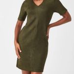 Spanx NWT Olive Green Faux Suede Dress size XS Photo 0