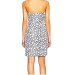 J.Crew Floral Embroidered Strapless Dress Ivory Blue MODAL Size 10 Photo 5