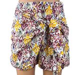 ZARA Multicolor Aztec Printed Tie Knot Front Pull On Mini Wrap Skort Shorts Sz S Photo 3