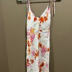 ZARA Floral Strappy Satin Mini Slip Dress Photo 5