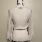 Sheer Bell Sleeve Crop Top Tan Size M Photo 1