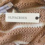 Olivaceous size M/L sleeveless hooded dusty rose and white striped coverup Photo 9