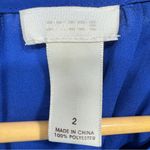 Chico's Chico’s Royal Blue Blouse with Silver & Brass Studs Around the Keyhole Neckline Photo 5