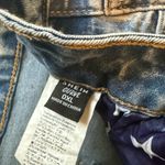 SheIn Blue Distressed Jean Shorts with Flag Design Size 0XL (12) Photo 2
