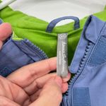 Hanna Andersson XS Blue, Lime Green Unisex Windbreaker Hooded Rain Jacket Blue Photo 6