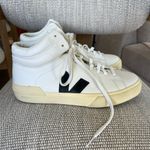 VEJA  Minotaur High Top Sneakers in Black and White Photo 3