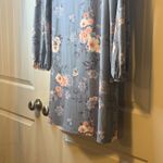 SO  Womens NWT Long Sleeve Floral Dress Size L Blue Pink Gray Crew Neck Casual Photo 4