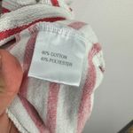 Jane and Delancey June And Delancey Knit Top Women XL Red White Stripe Lace Up Coastal Nautical Photo 5