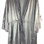 Avid Love XXL Elegant Satin n Lace Black Front Tie Chemise Photo 0