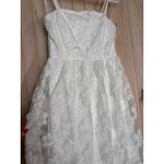 Lulus NWT  Delightful Charisma White Embroidered Sequin Mesh Midi Dress Glam Sz S Photo 4