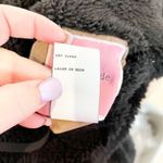 Kate Spade Reversible Hooded Sherpa Quilted Coat Jacket Black Tan Medium Photo 3