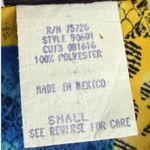 A8 VTG Teddi Womens Small Patchwork Snake Leopard Print Button Up Shirt Top Green Size undefined Photo 2