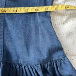 Vintage First Focus 90s Turquoise Star Studded Denim Peplum Dress Size 3/4 Blue Photo 9