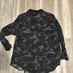 Torrid Size 2 gray camo/animal print button down very soft flannel material, pit to pit is 23, length is 30 Photo 1