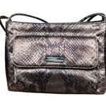 Jones New York Vintage Y2K Snake Python Double Strap Shoulder Bag Brown Purse Photo 1
