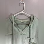 POL  Distressed Ombré Teal Hoodie Pullover Small Oversized Boho Bohemian Hippie M Photo 2