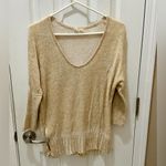 Anthropologie MOTH Linen Catamaran Sweater S Boho Indie Relaxed Earthy Coastal Tan Size undefined Photo 1