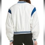 IVL Cropped Varsity Bomber White with Blue Stripes Size XS NWT Photo 1