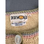 Sportworld Butter Wool Button Front Embroidered Patterns Long Sleeve Cardigan‎ L Yellow Size undefined Photo 4