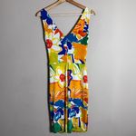 Ralph Lauren Lauren Ruched Floral Faux Wrap Mini Dress Womens 2 Artsy Watercolor Photo 8