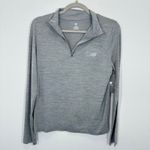 New Balance Women's Heather Gray Quarter Zip Long Sleeve Running Top NWT Photo 1
