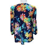 Greige Eyelet Summer Fun 3/4 Sleeve Pullover Top Size M Blue Size M Photo 3