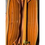 Fossil Wallet Logan RFID Zip Clutch Saddle color Leather gold hardware wristlet Photo 6