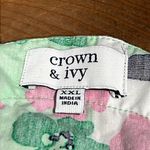 Crown & Ivy  XXL womens pullover sleeveless tank scalloped edges spring floral Photo 5