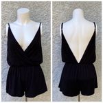 Lira Low Cut Deep V Plunge Romper Black Size M Photo 2
