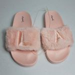 Qupid Slides Slippers Shoes Faux Fur Sandals Pink Women's Size 10 Photo 0