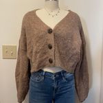 Olivaceous Brown Cropped Cardigan  Photo 0