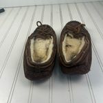 UGG  Women’s Moccasins Slippers Brown Suede Shearling Lined Size 8 Photo 3