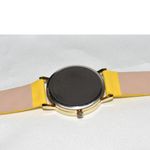 NWOT Geneva Platinum Quilted Yellow 8" Band Yellow Face New Battery Watch Photo 3